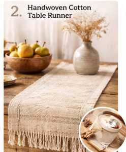 Handwoven Cotton Table Runner