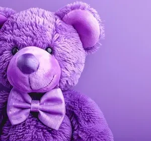 purple teddy bear